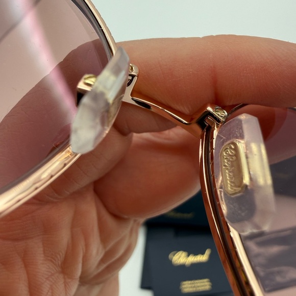 Chopard Women\'s Rose-Tinted Cat Eye Sunglasses (from ice cube collection) main image 6
